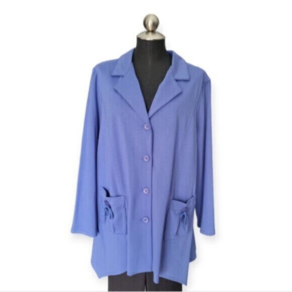 Picadilly Long Asymmetrical Blazer Jacket NWT Sz XL - Picture 10 of 11